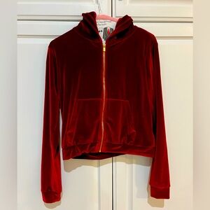 Fabletics Velvet Jacket (Red)